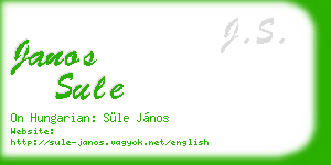 janos sule business card