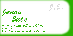 janos sule business card